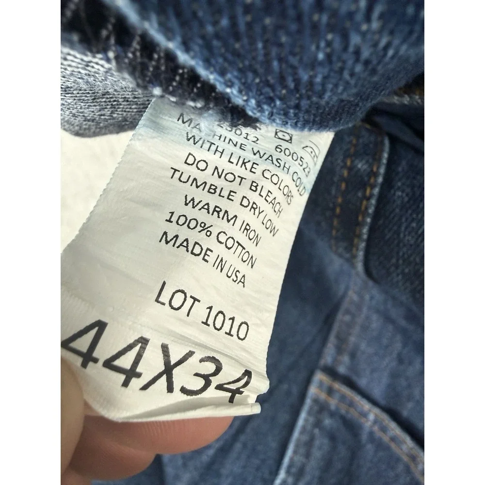 Round House Carpenter Jeans Men's 44x34 Blue Denim Made In USA Vintage